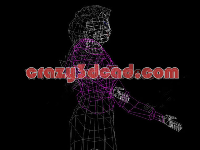 Purple character cad model